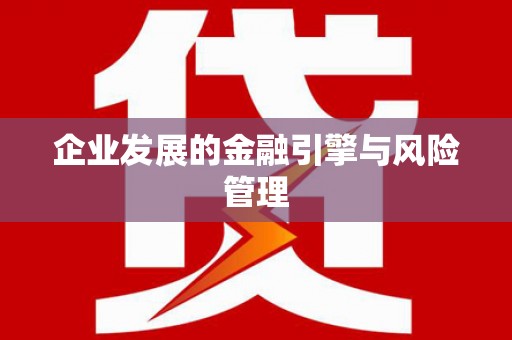 滴道企业发展的金融引擎与风险管理
