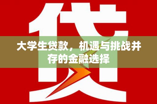滴道大学生贷款，机遇与挑战并存的金融选择