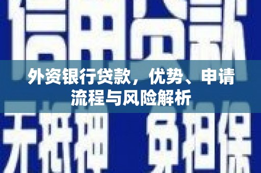 滴道外资银行贷款，优势、申请流程与风险解析