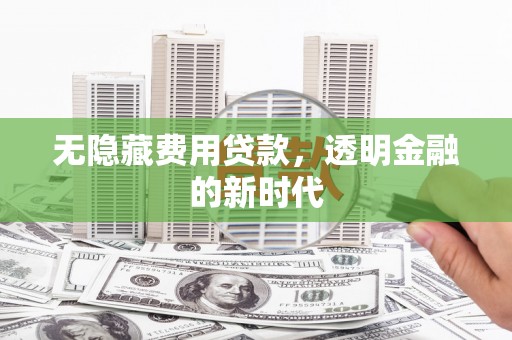 滴道无隐藏费用贷款，透明金融的新时代