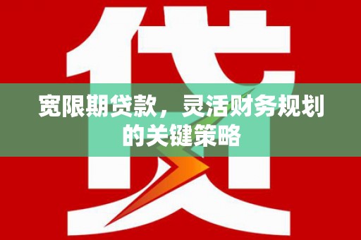滴道宽限期贷款，灵活财务规划的关键策略