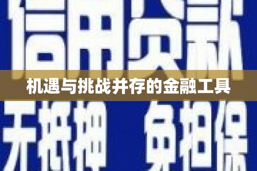 滴道机遇与挑战并存的金融工具