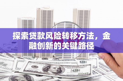 滴道探索贷款风险转移方法，金融创新的关键路径