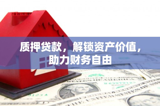 滴道质押贷款，解锁资产价值，助力财务自由