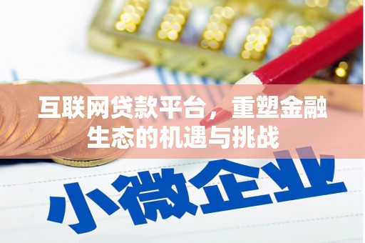 滴道互联网贷款平台，重塑金融生态的机遇与挑战