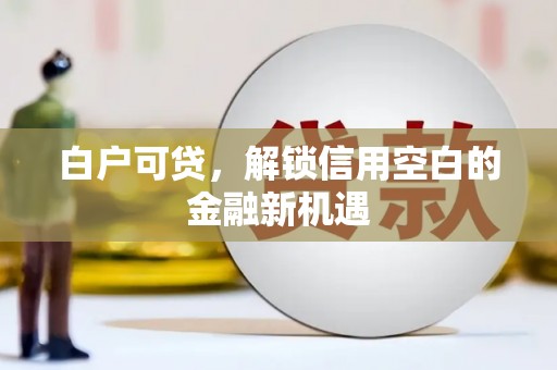 滴道白户可贷，解锁信用空白的金融新机遇