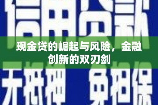 滴道现金贷的崛起与风险，金融创新的双刃剑