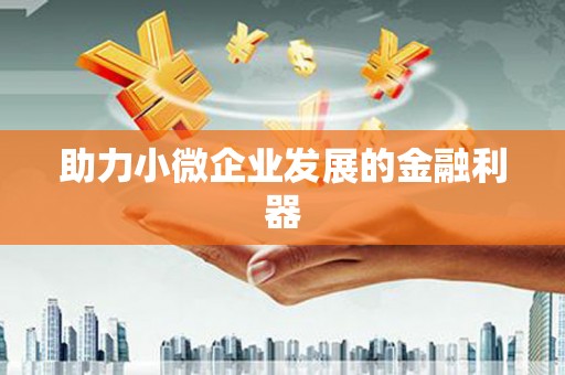 滴道助力小微企业发展的金融利器