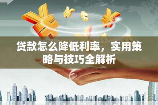 滴道贷款怎么降低利率，实用策略与技巧全解析