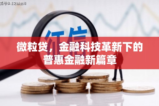 滴道微粒贷，金融科技革新下的普惠金融新篇章