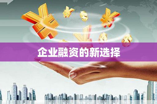 滴道企业融资的新选择