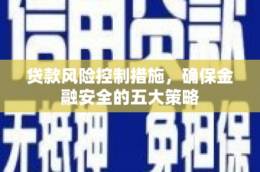滴道贷款风险控制措施，确保金融安全的五大策略