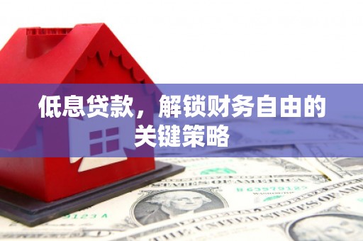 滴道低息贷款，解锁财务自由的关键策略
