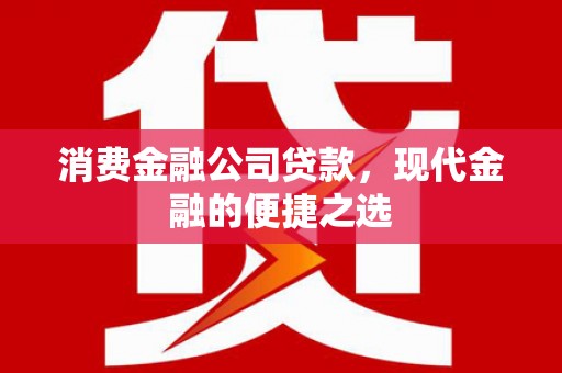 滴道消费金融公司贷款，现代金融的便捷之选