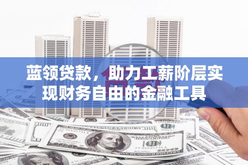 滴道蓝领贷款，助力工薪阶层实现财务自由的金融工具