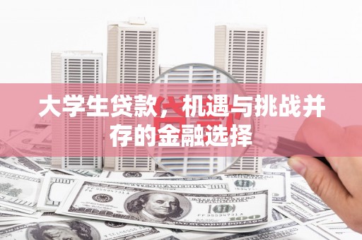 滴道大学生贷款，机遇与挑战并存的金融选择