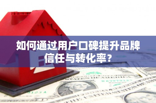 滴道如何通过用户口碑提升品牌信任与转化率？