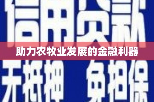 滴道助力农牧业发展的金融利器