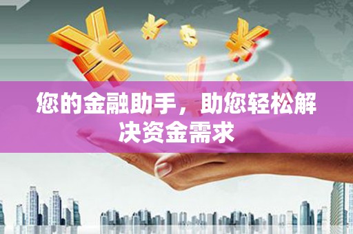 滴道您的金融助手，助您轻松解决资金需求