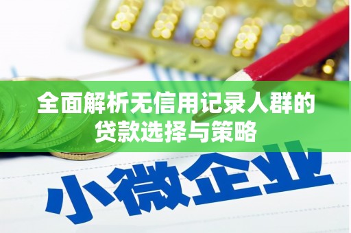 滴道全面解析无信用记录人群的贷款选择与策略