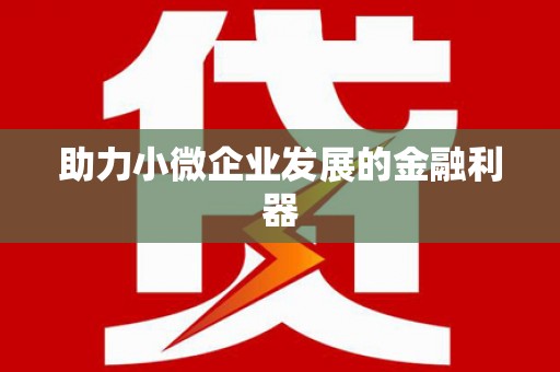 滴道助力小微企业发展的金融利器